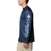 UNC Columbia PFG Terminal Tackle Heather Long Sleeve Shirt